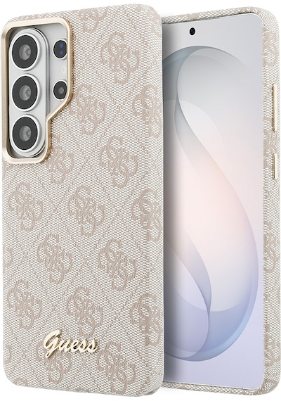 Galaxy Uyumlu S26 Ultra Kılıf Guess Lisanslı M-safe Uyumlu Script Yazı Logolu 4g Desenli Kapak Pembe Pembe