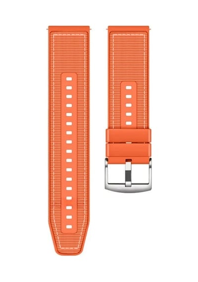 Adige Amazfit Pace 46mm İle Uyumlu Kordon Kayış Dikiş Desenli Silikon Krd102 Lms 22/dds Turuncu