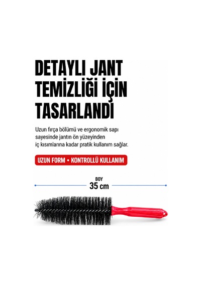 Jant Temizleme Fırçası Jant İçi Ve Jant Arası Oto Detay Temizlik Fırçası