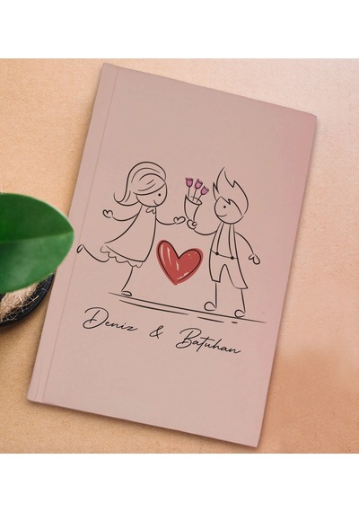 Bk Gift Kişiye Özel Sevgili İsimli Sert Kapaklı Pudra Pembesi Lastikli Defter , Arkadaşa Hediye, Yeni İş Hediyesi, Doğum Günü Hediyesi-1 Pembe