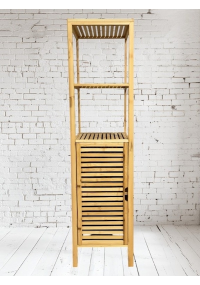 Bambu Banyo Dolabı 5 Raflı Kapaklı Banyo Düzenleme Dolabı Havlu D Bambu Bambu Banyo Dolabı 5 Raflı Kapaklı Banyo Düzenleme Dolabı Havlu D Bambu