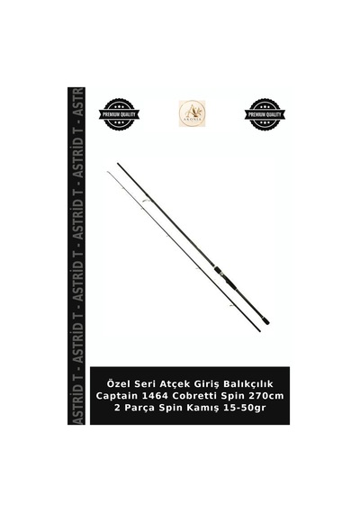 Özel Seri Atçek Giriş Balıkçılık Captain 1464 Cobretti Spin 270cm 2 Parça Spin Kamış 15-50gr Standart