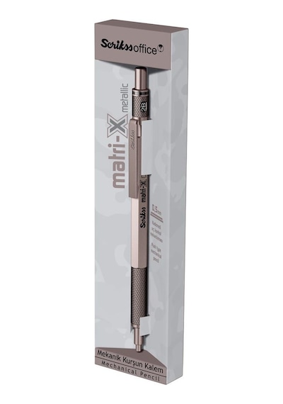 Scrikss Matri-x Versatil 0.5 Mm Metalik Gri Şeffaf Amb.