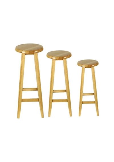 Ahşap Bar Taburesi 70 Cm 1.Kalite Gürgen Ağacından Bar Tabure Çok Renkli
