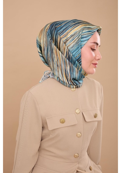 Silk Home Twill İpek Eşarp 11484-34 Butter Yellow, Bebe Mavi, Gold, Lacivert