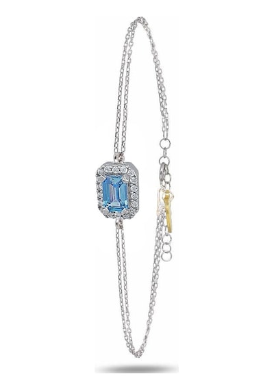 Brezza Lusso Jewelry Aquamarin Taşlı Baget Diamond Classical Kadın Gümüş Bileklik