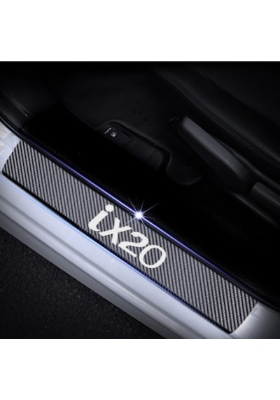 Hyundai Ix-20 Carbon Fiber Kapı Eşiği Yazısı Sticker Boya Koruma