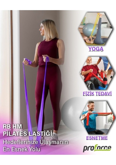 Pilates Lastiği Hafif Rb Hm Mor