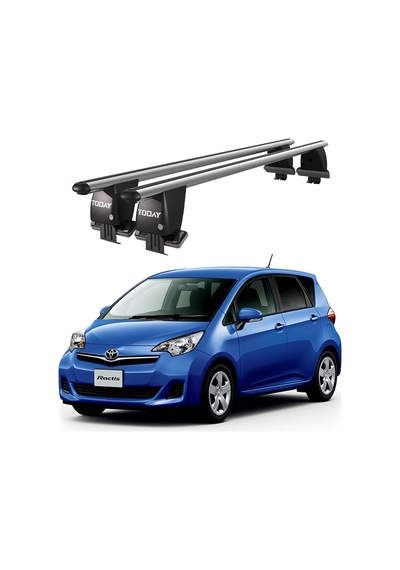 Royal Toyota Ractis / Verso S 2010-2017 Uyumlu Gri Kilitli Ara Atkı Port Bagaj Tavan Barı