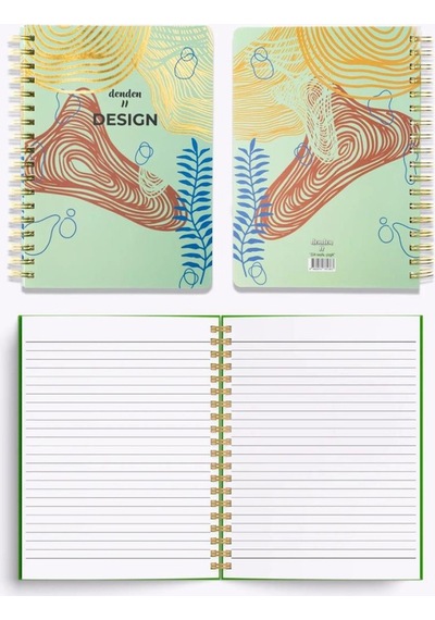 Denden Redactar Yeşil 17x24 Çizgili Defter Çok Renkli