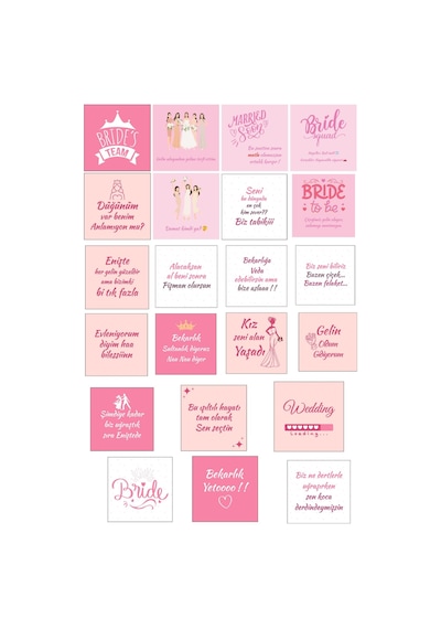 30 Adet Bride Kart - Bride Eğlence Kartı - Bekarlığa Veda Kartı - Söz Hediye - Nişan Hediye