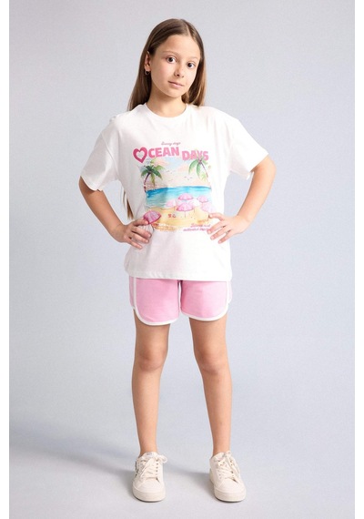 Defacto Sweatshirt Kumaşı Şort Kız Çocuk G9070a826hspn666 Pembe-pn666
