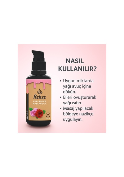 Rekze Aromaterapi Masaj Yağı 100 Ml Gül, Kavun Ve Çikolata Esanslı Rahatlatıcı Yağ - 744367932