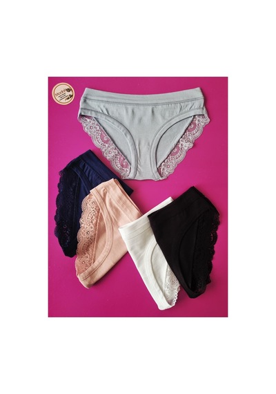 Demirsa Boutique Dantelli, Biye Detaylı 5'li Lacivert, Beyaz, Pudra, Beyaz Ve Mavi Renk Modal Kadın Külot Beyaz Demirsa Boutique Dantelli, Biye Detaylı 5'li Lacivert, Beyaz, Pudra, Beyaz Ve Mavi Renk Modal Kadın Külot Beyaz