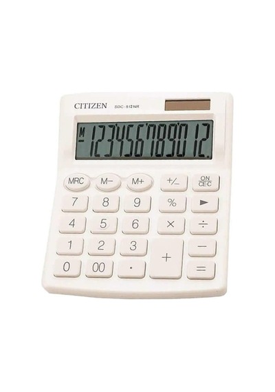 Citizen Sdc-812nrwhe Beyaz Hesap Makinesi