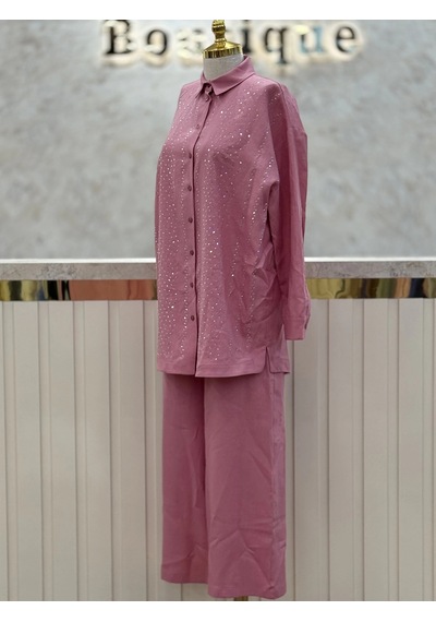 Ghisa Gh-3610t9375-p Pembe Renk Keten Takım Çok Renkli