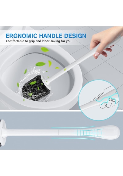 Tuvalet Fırçası Ve Tutacağı, Havalandırmalı Tutucu Ve Ergonomik Uzun Saplı Klozet Fırçası, Dayanıklı Kılla Diğer