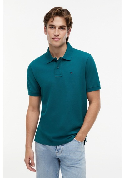 Tommy Hilfiger Erkek Yeşil Essential Pique Polo Yaka T-shirt-16256