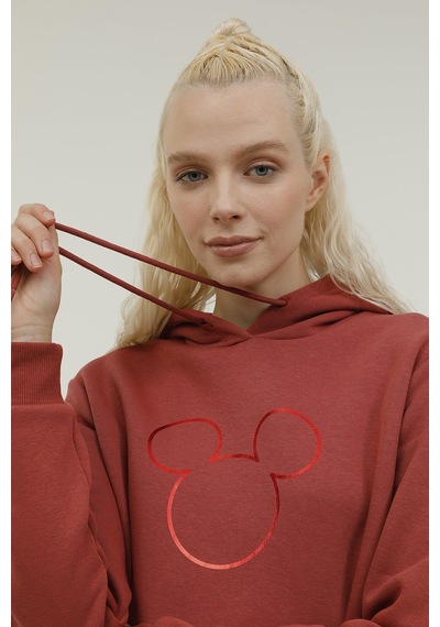 Lumberjack W-Mickey Hoodie 2Pr Kiremit Kadın Sweatshirt 101196514 Kırmızı