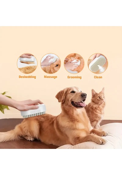 Buharlı Kedi Ve Köpek Tarağı Masajlı Tüy Toplama Fırçası