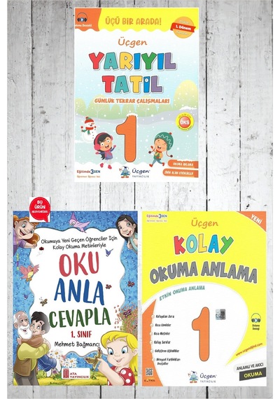 1.sınıf Yarıyıl Tatil Kitabı+kolay Okuma Anlama -2024