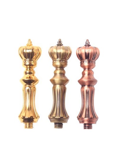 Mum Mühür Damga Kolu Premium Metal Kraliyet Tacı Parlak Altın Karışık
