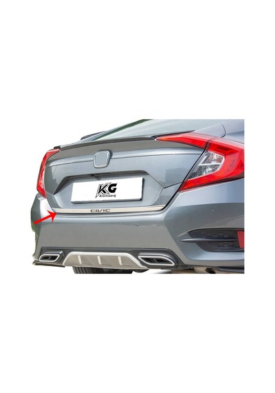 Honda Civic Fc5 2016 Üzeri Yazılı Krom Bagaj Alt Çıtası