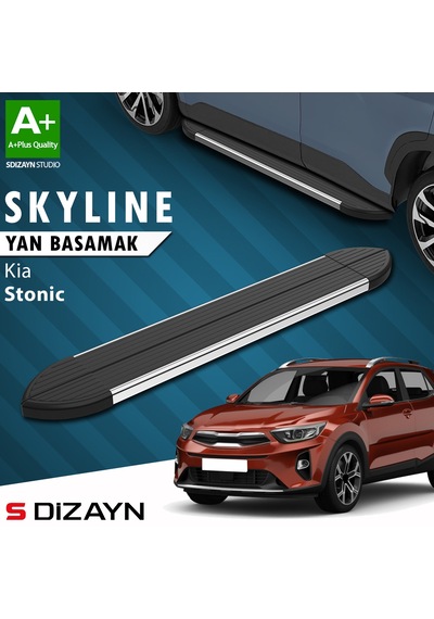 S-dizayn Kia Stonic Skyline Krom Yan Basamak 173 Cm 2017 Üzeri A+ Kalite