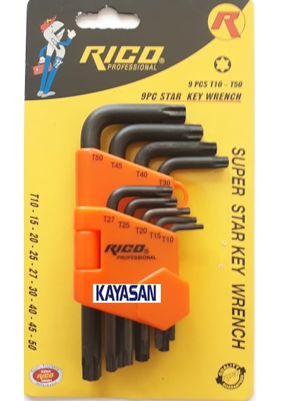 Rico 9 Parça Vakumlu Torx Uçlu Uzun Alyan Takımı N11.11481