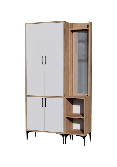 Set 5032-5042 Royal Sağ Aynalı 4 Kapaklı 5 Askılı 2 Raflı Portman