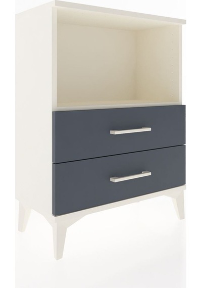Arges Komodin Tek Raflı 2 Çekmeceli 60x30x80 Aytaşı-antrasit Aytası