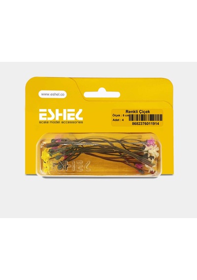Eshel Maket Renkli Çiçek --8 Cm--4 Lü