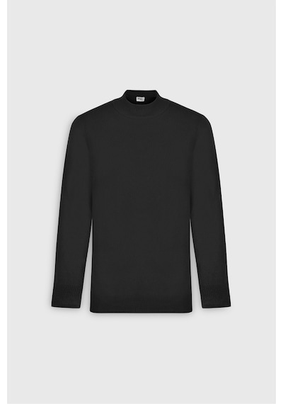 AC&Co / Altınyıldız Classics Standart Fit Normal Kesim Yarım Balıkçı Yaka Erkek Triko 4A4923100005SYH3XL Siyah