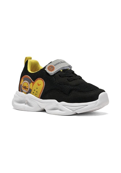 Tonny Black Çocuk Unisex Siyah Sarı Tonny Black Işıklı Cırtlı Ayakkabı