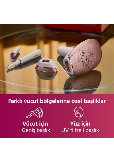 Philips Lumea 7000 Serisi BRI921/00 IPL Tüy Alma, Tüy Kısaltıcı,Vücut ve Yüz için 2 Başlık, Çanta