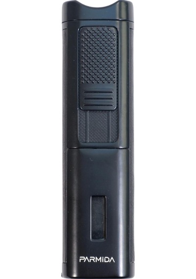 Parmida 3 Torch Pürmüz Sehpalı Gövdesi Deri Siyah Metal Puro Çakmağı - Tr9490