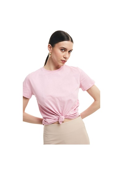Kısa Kol Basic Tişört Ekru 23y180035-002 Ekru