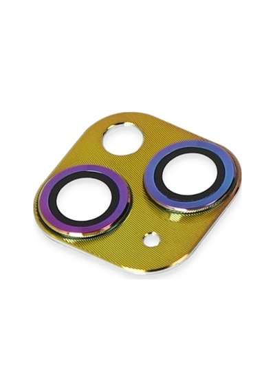 Newface Apple Uyumlu iPhone 13 Pers Alüminyum Kamera Lens Glblseme - 61 - Rainbow -