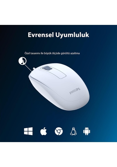 Spk7238 Usb Kablolu 1200dpı 3 Tuşlu Optik Mouse Mavi