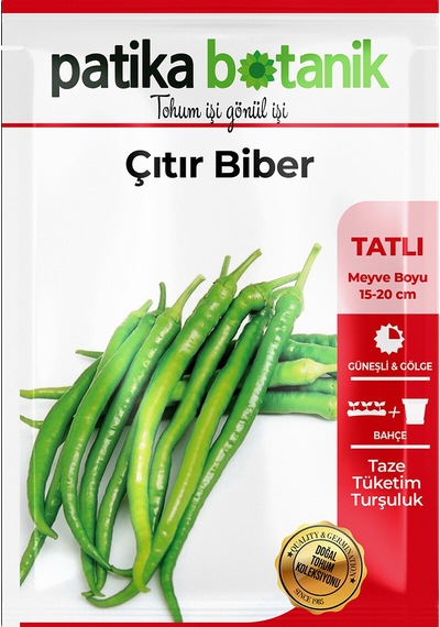 150 Adet Yerli Ata Çıtır Biber Tohumu Sivri, Tatlı