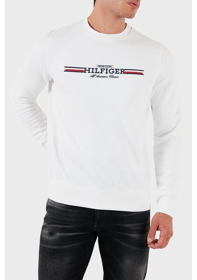 Tommy Hilfiger Erkek Sweat Mw0mw35530 Ybr Beyaz BEYAZ Beyaz