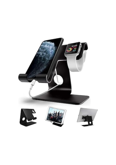 Metal Masa Üstü Telefon Tablet Akıllı Saat Tutucu Standı Telefon Tablet Standı