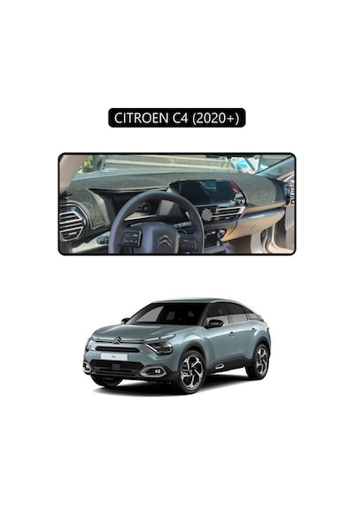 Cıtroen C4 2020+torpido Koruma Halısı Siyah Kenar