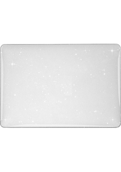 Apple Uyumlu MacBook Air M3 13.6 Inç 2024 M3 Çip A3113 Siyah Şeffaf Kılıf Koruyucu Sert Kapak Parlak Simli