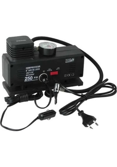 220 Volt-12 Volt 250 Psi Kompresör Lastik Hava Şişirme Oto Pompası Fişli Ve Çakmaklı Yage-843 5332