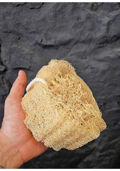 Doğal Kabak Lifi Bulaşık Süngeri Banyo Kesesi Loofah Sponge İpli Kabak Kesesi Kalın Büyük Parça