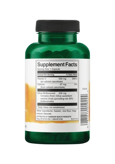 Swanson Nutrition C Vitamini Bioflavonoid İçeren Takviye Edici Gıda 100 Kapsül Gıda Takviye