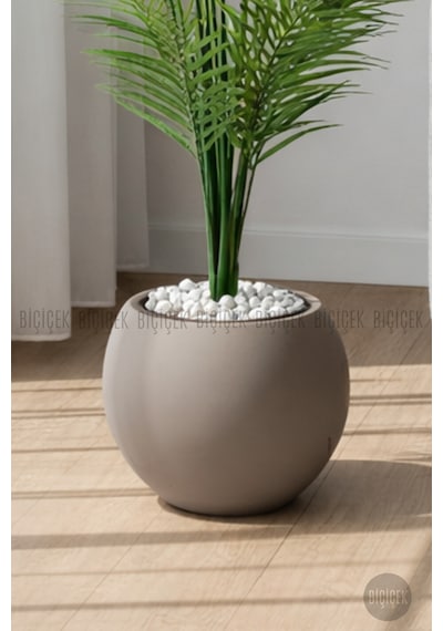 Biçiçek Areka Ağaci 24 Yapraklı 130 Cm Mocha Küre Saksıda