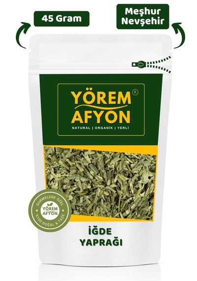 Yörem Afyon Meşhur Nevşehir Yeni Mahsul Dalında Kurutulmuş Organik İğde Yaprağı 45gr.