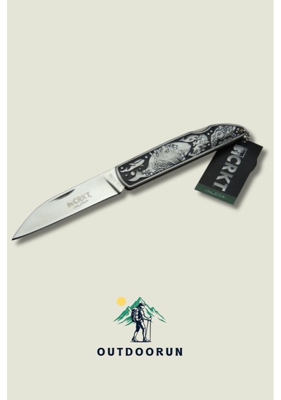 Crkt Denizaltı Figürlü Paslanmaz Avcı Kamp Çakı 20 Cm Beyaz - Siyah